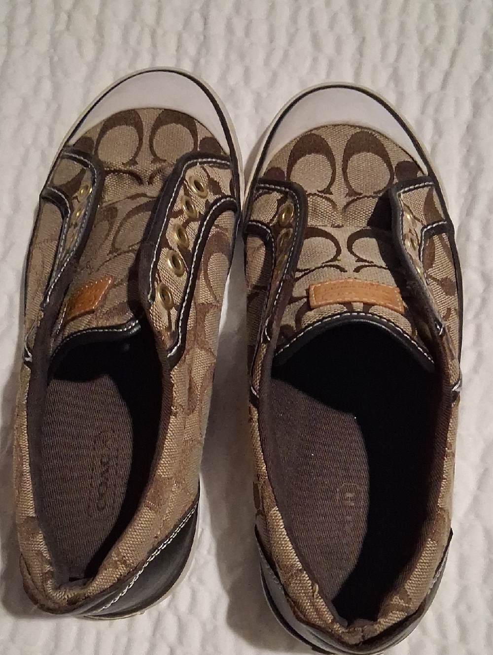 The Coach Barrett Womens SLIP-ON Logo Size 7B